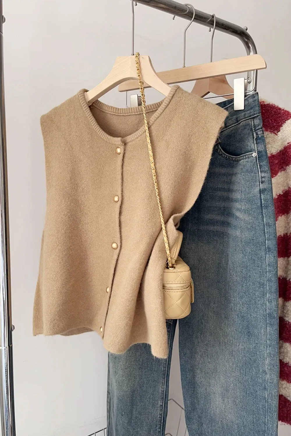 Classic Elegant Knitted Vest Sweater