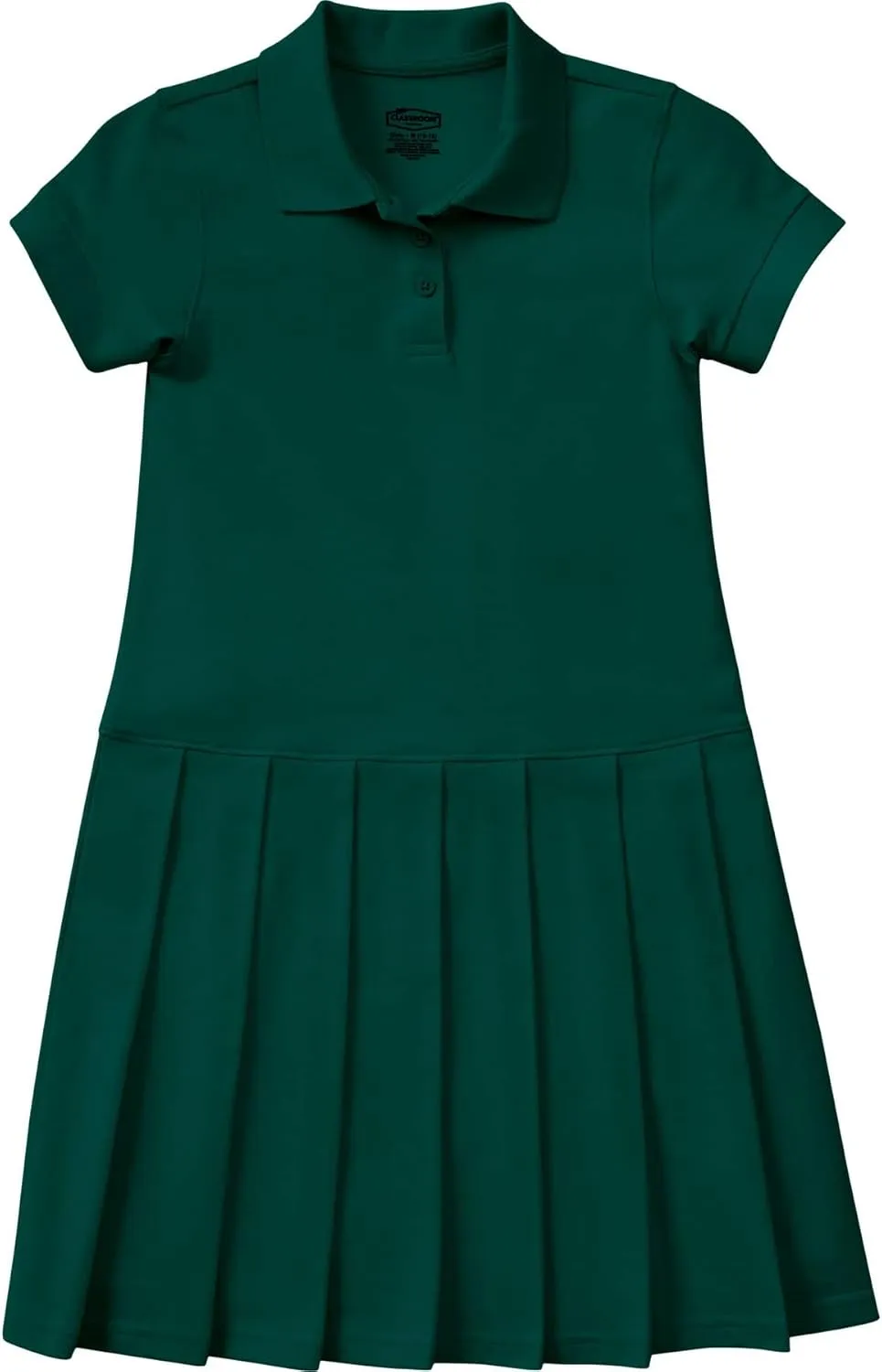 Classroom Girls Polo Dress School Outfit for Toddler,Pleated Skirt