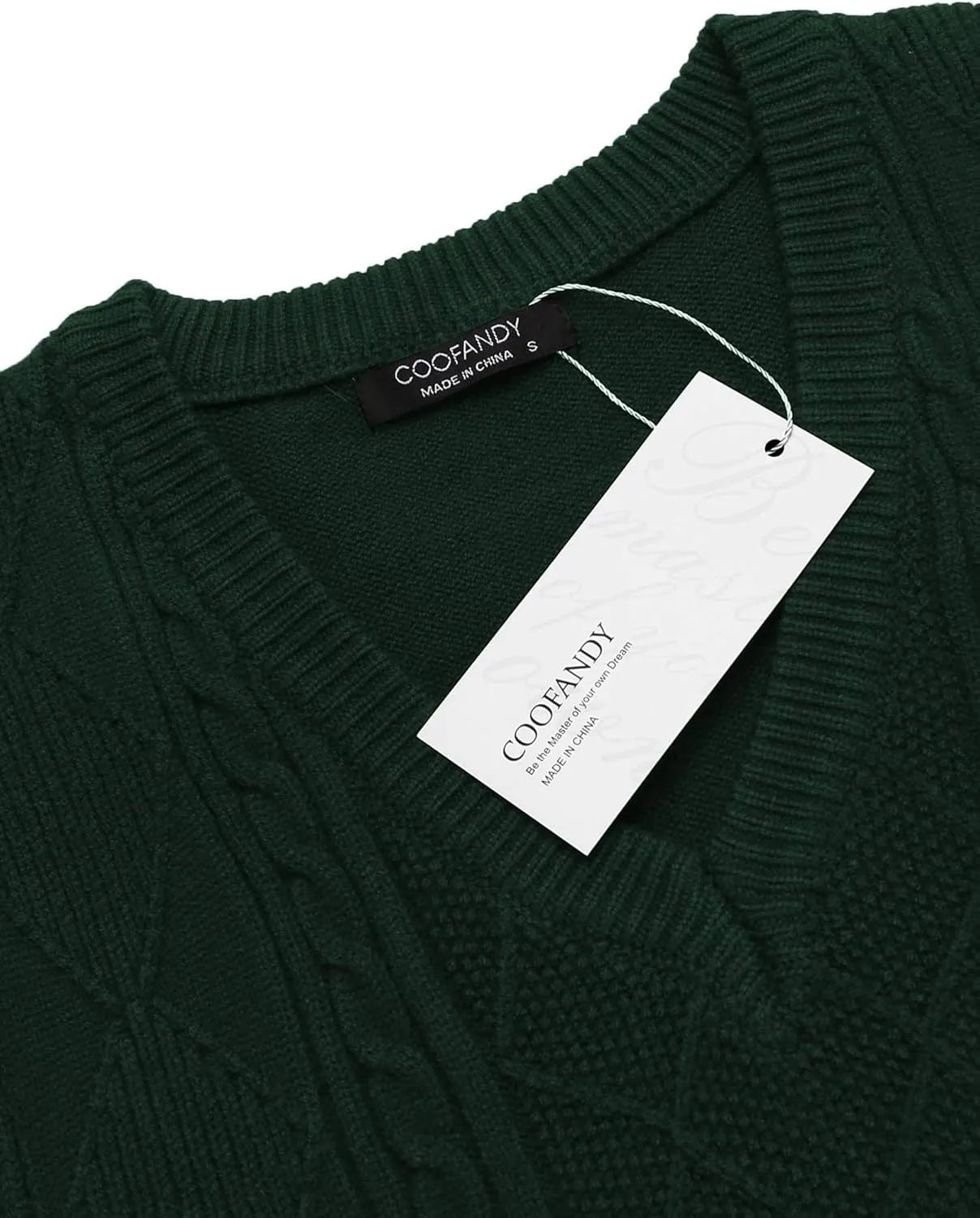 COOFANDY Men's Sweater Vest V Neck Pullover Sweater Sleeveless Knit Casual Slim Fit Vest