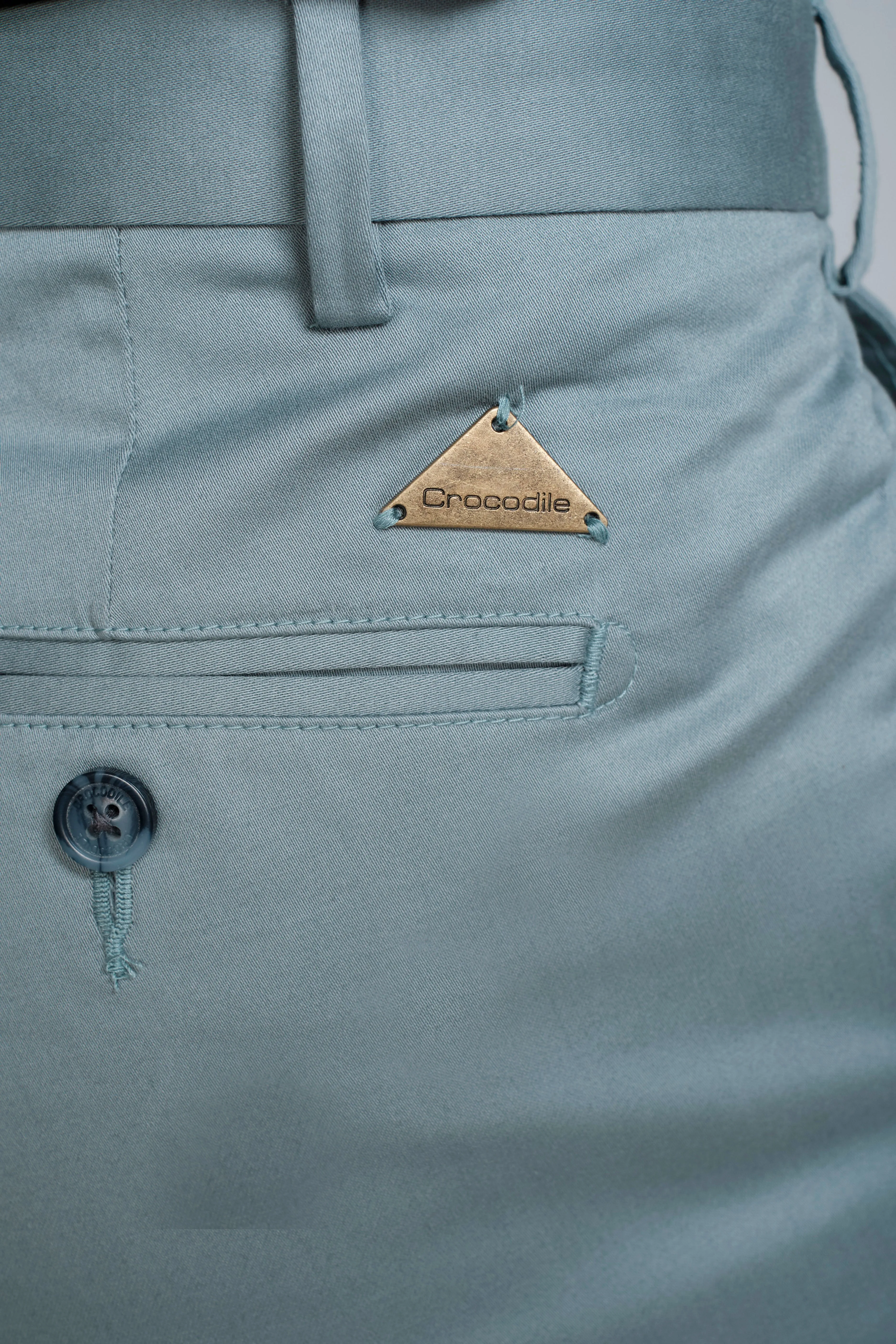 Crocodile Mens Slim Fit Chino Aquifer