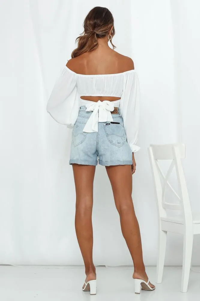 Cute Off Shoulder Long Sleeve Blouse