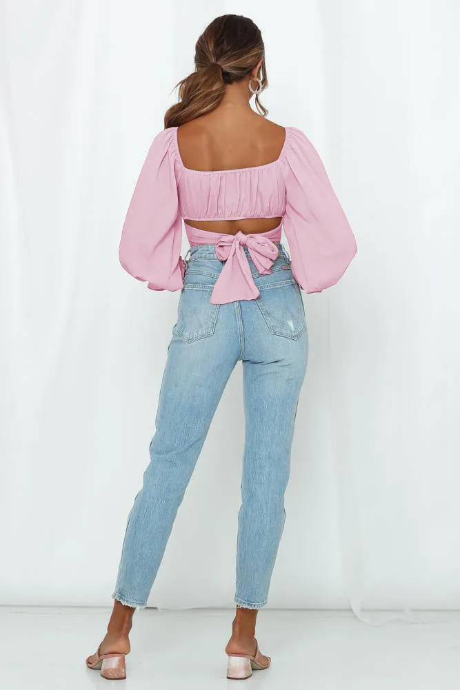 Cute Off Shoulder Long Sleeve Blouse