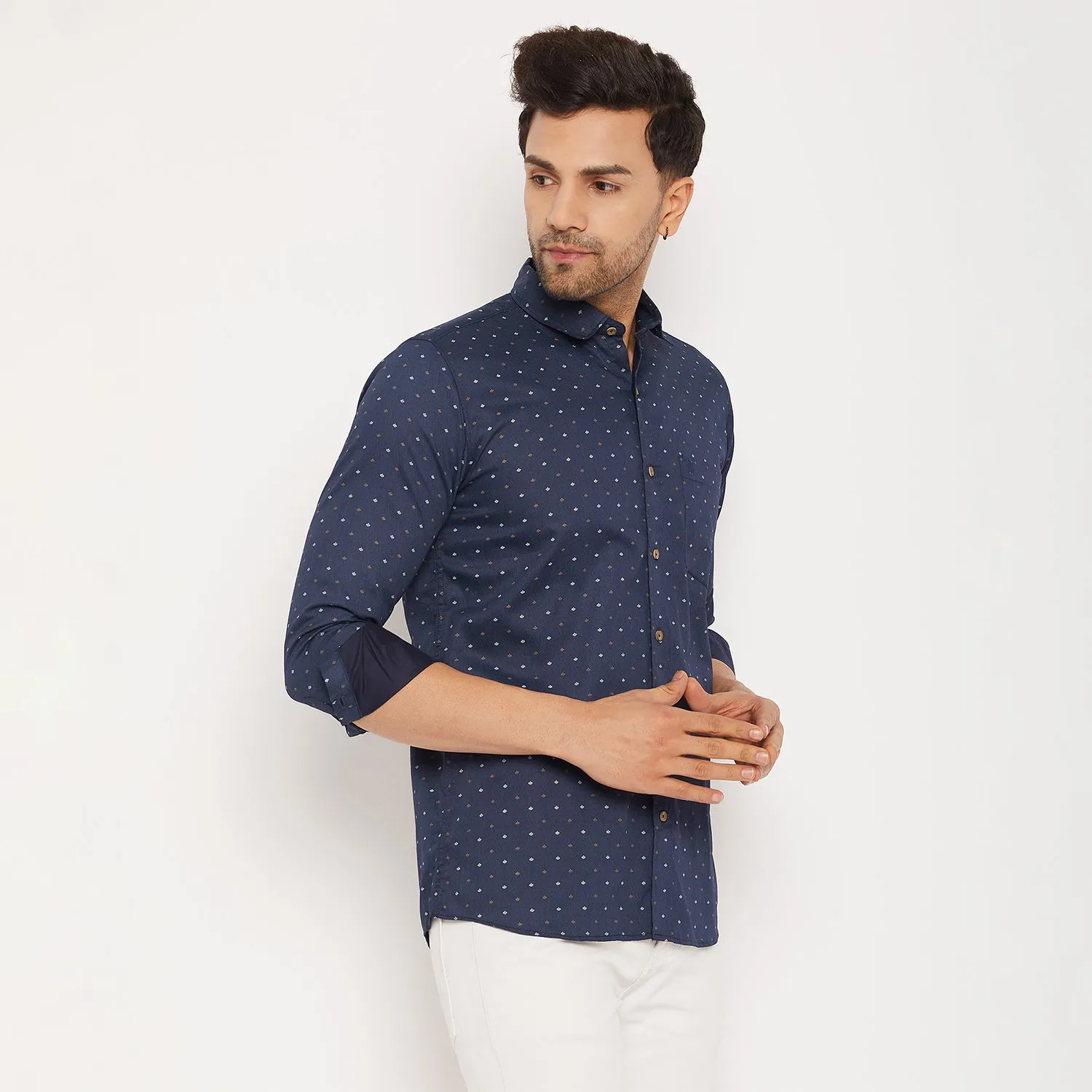 Duke Men Stardust Cotton Full Sleeve Shirt (SDO8PRSA)