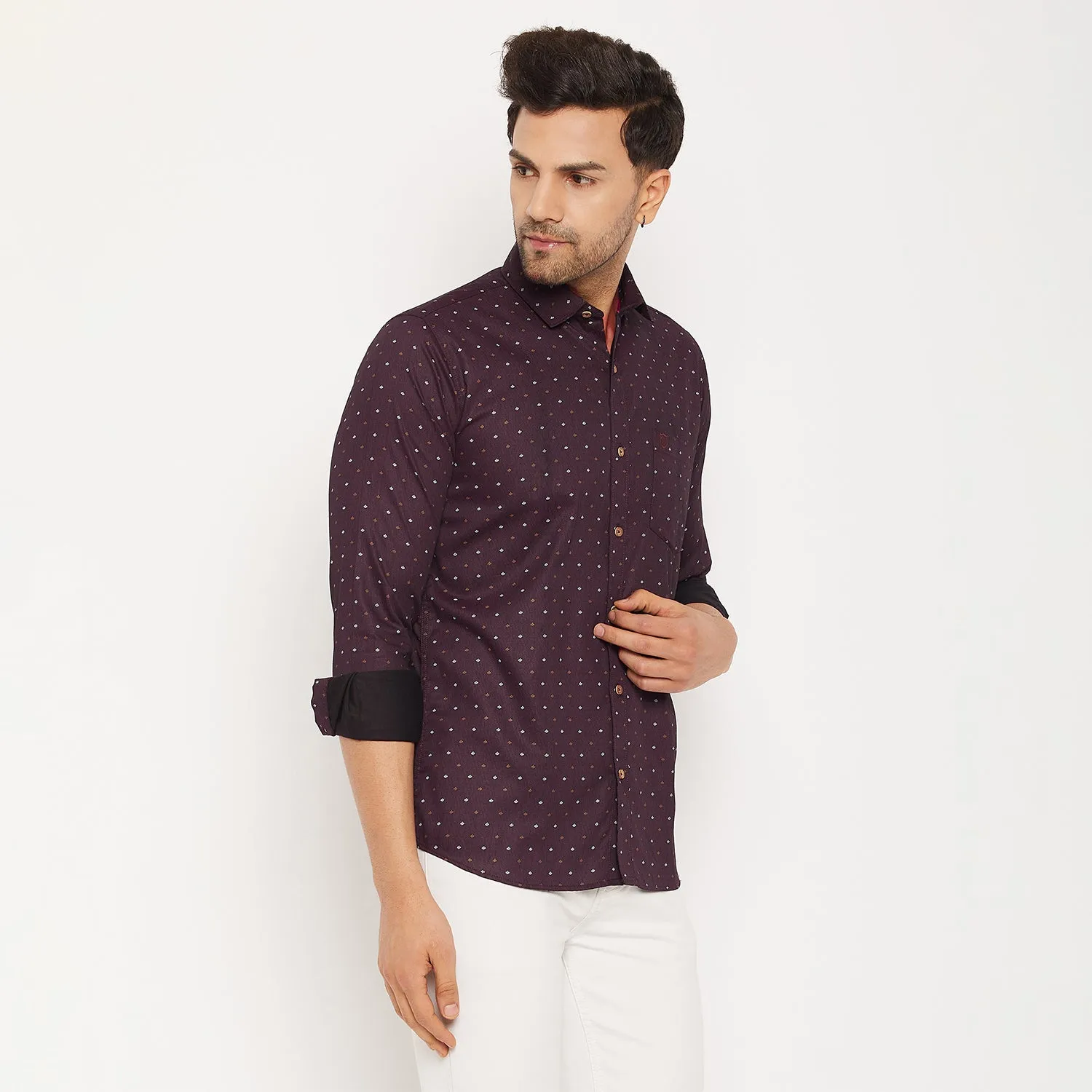 Duke Men Stardust Cotton Full Sleeve Shirt (SDO8PRSA)