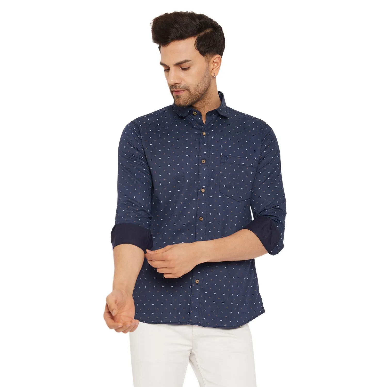 Duke Men Stardust Cotton Full Sleeve Shirt (SDO8PRSA)