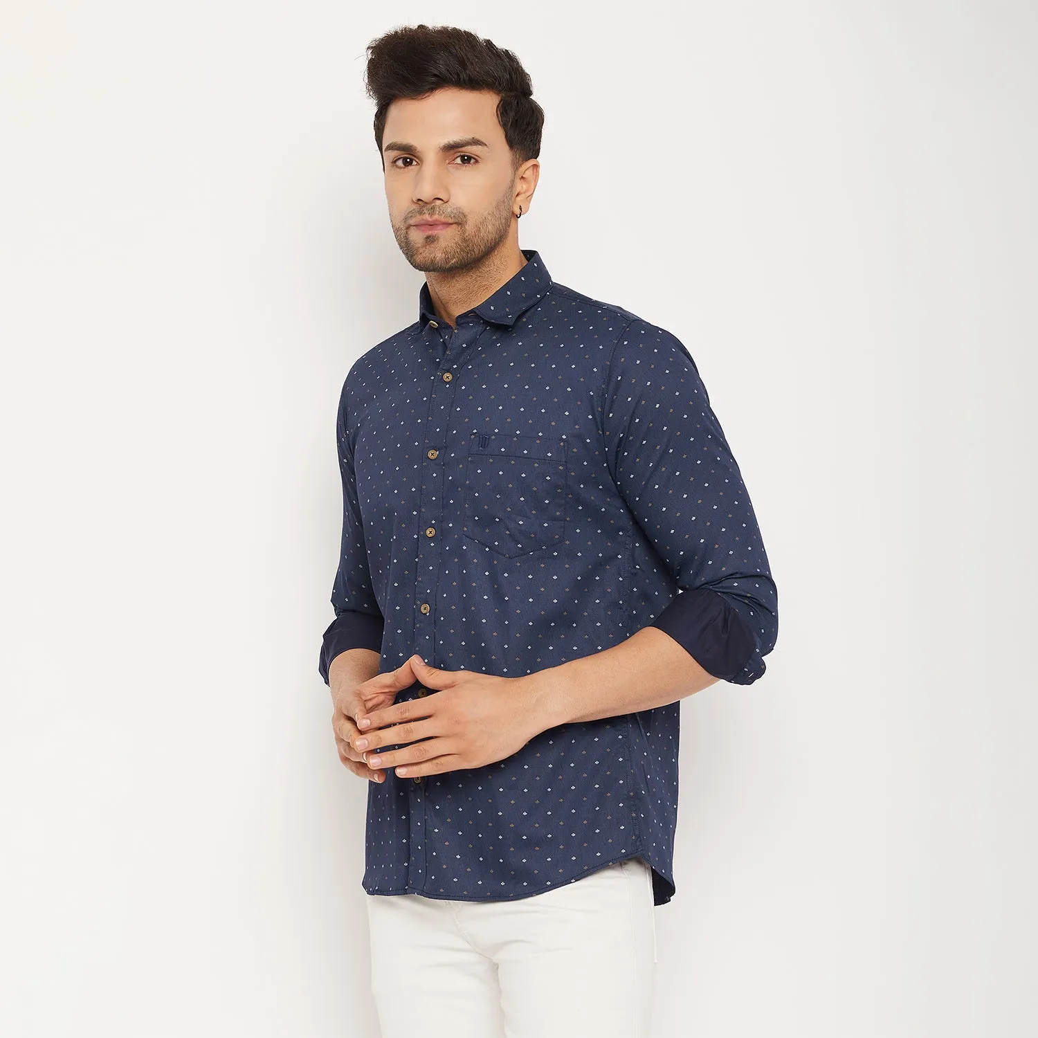 Duke Men Stardust Cotton Full Sleeve Shirt (SDO8PRSA)