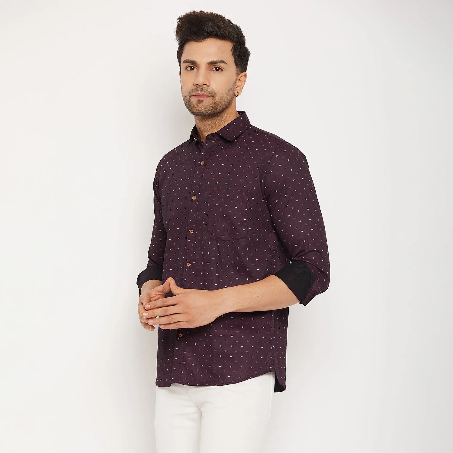 Duke Men Stardust Cotton Full Sleeve Shirt (SDO8PRSA)