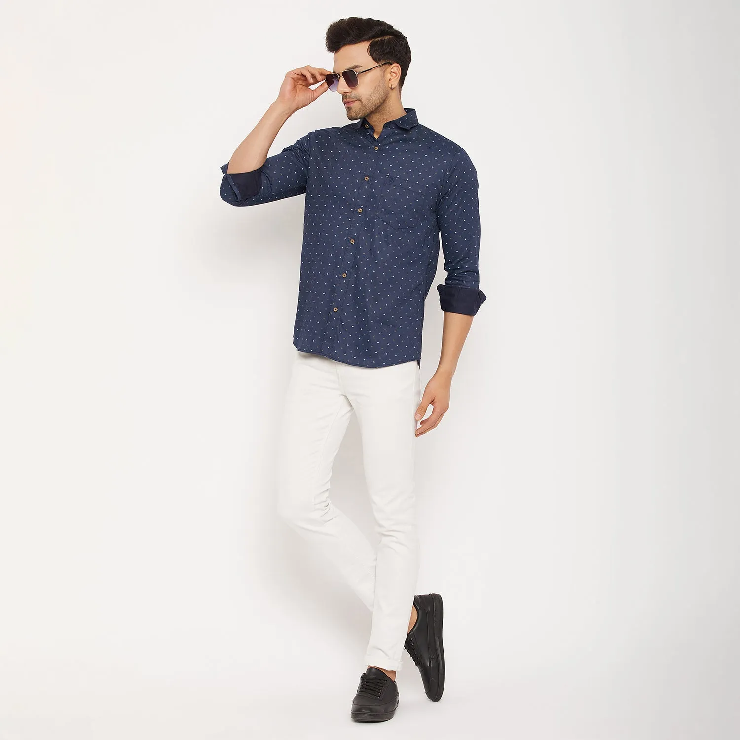 Duke Men Stardust Cotton Full Sleeve Shirt (SDO8PRSA)