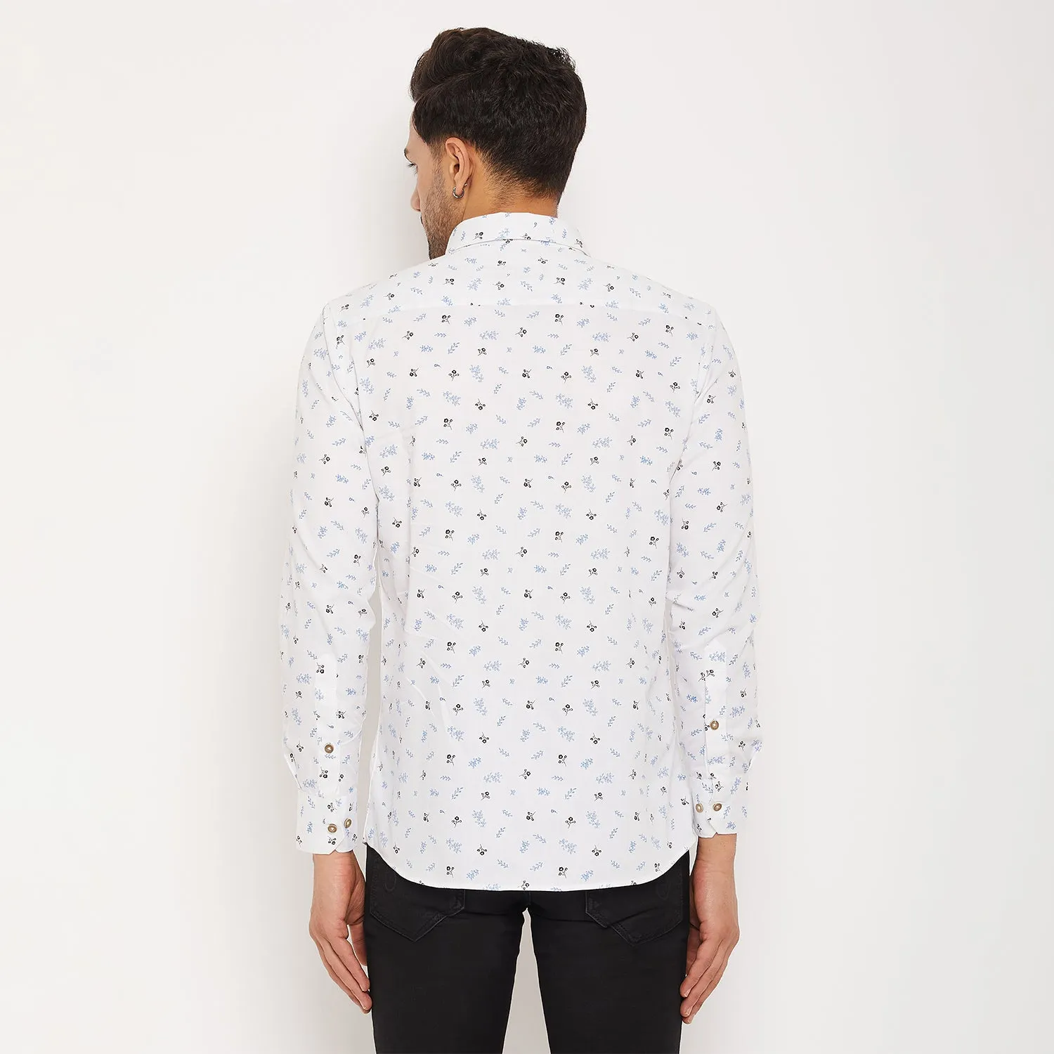 Duke Men Stardust Cotton Full Sleeve Shirt (SDO8PRTG)