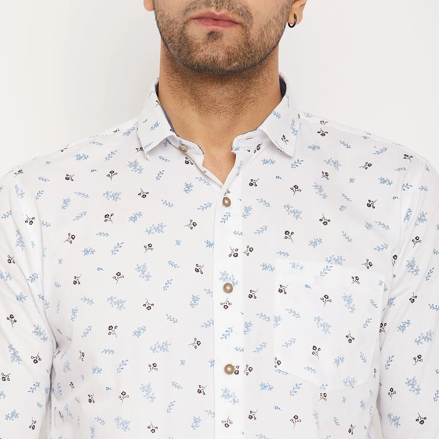 Duke Men Stardust Cotton Full Sleeve Shirt (SDO8PRTG)