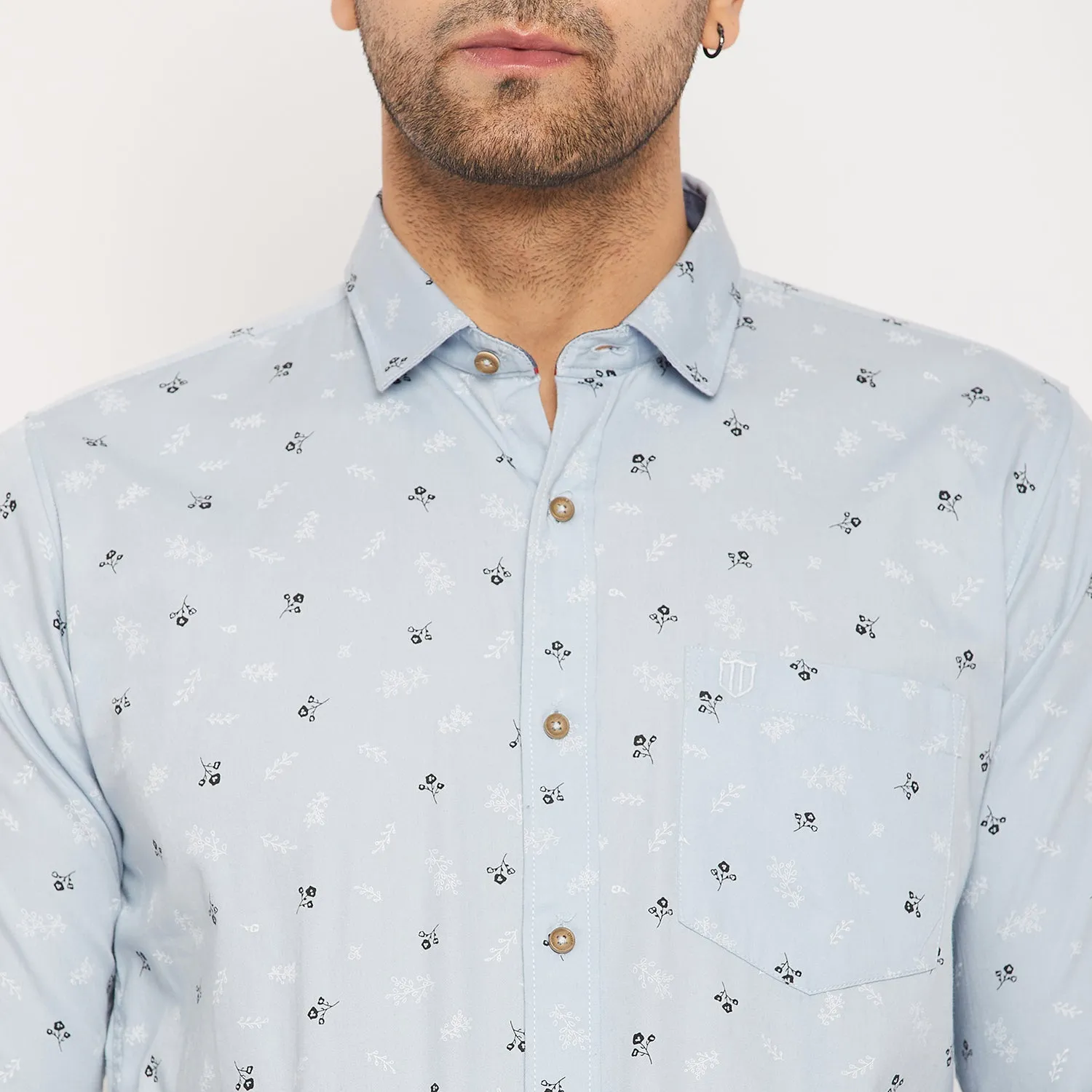 Duke Men Stardust Cotton Full Sleeve Shirt (SDO8PRTG)