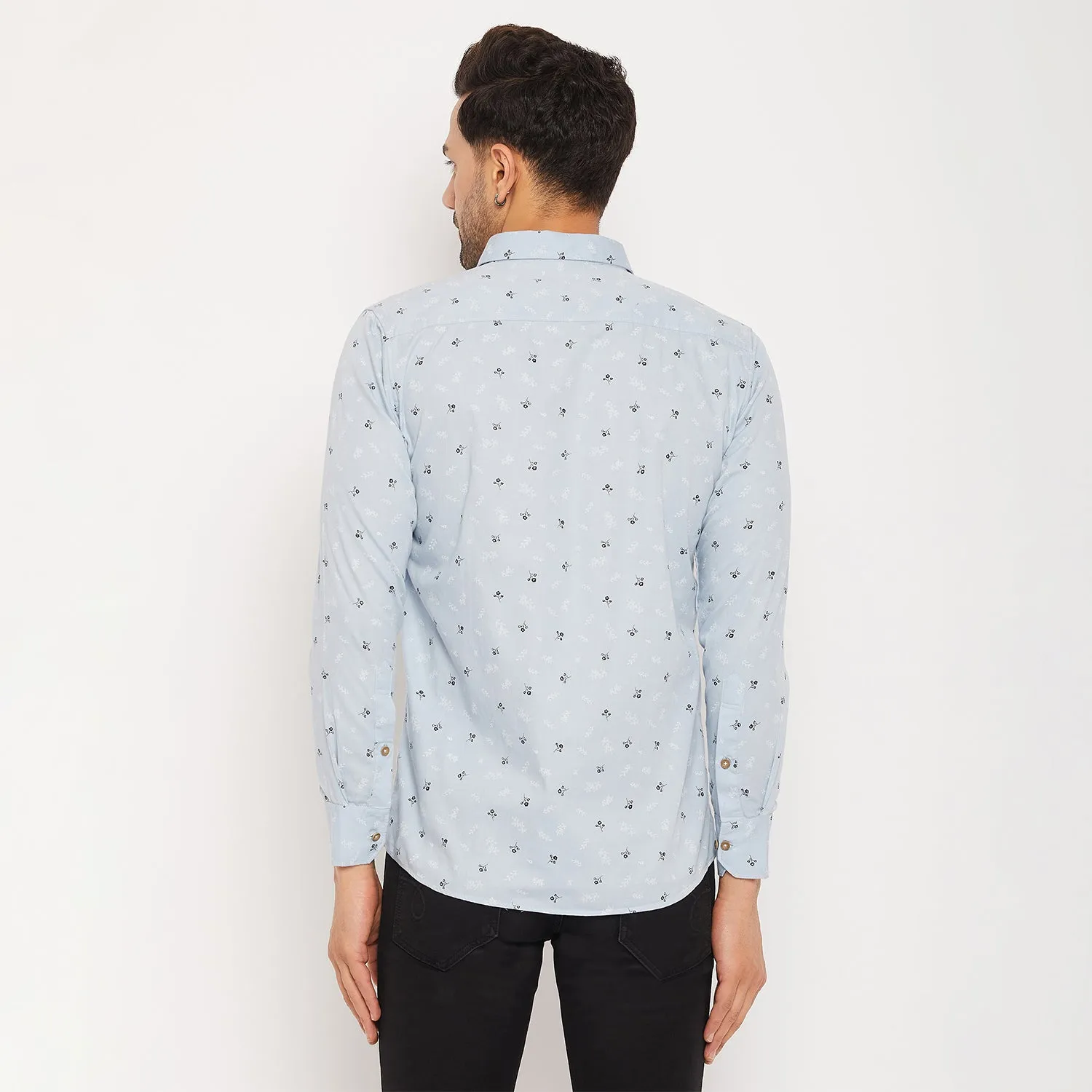 Duke Men Stardust Cotton Full Sleeve Shirt (SDO8PRTG)