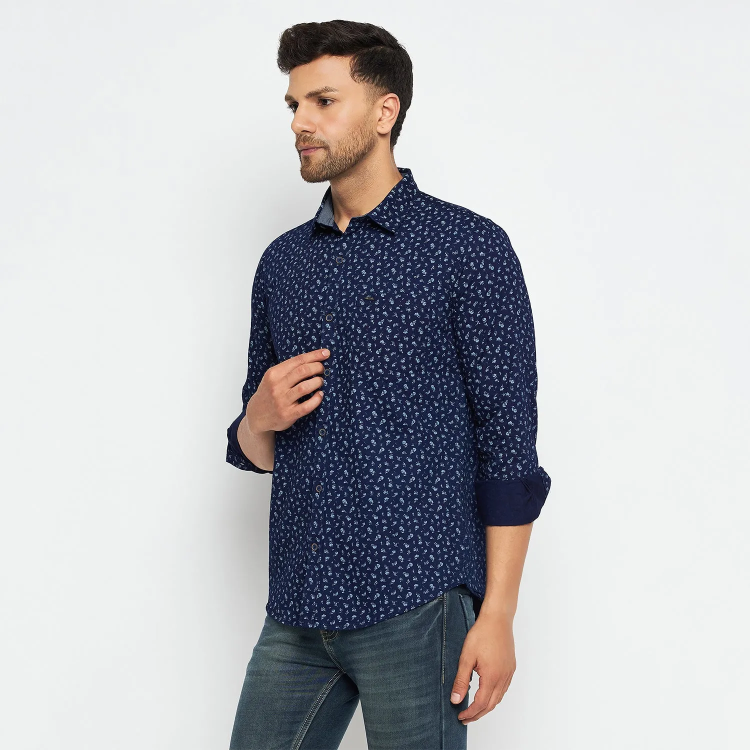 Duke Stardust Men Full Sleeve Cotton Shirts (SD7PRIAQ)