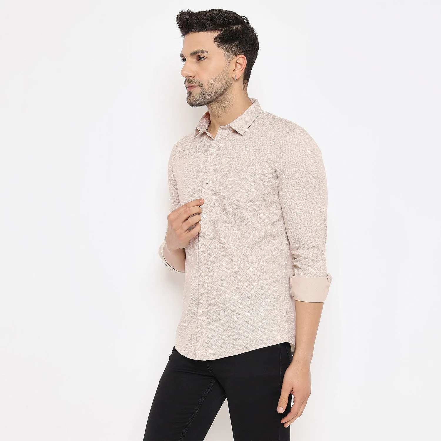 Duke Stardust Men Full Sleeve Self Design Cotton Shirt (SDO7PRC)