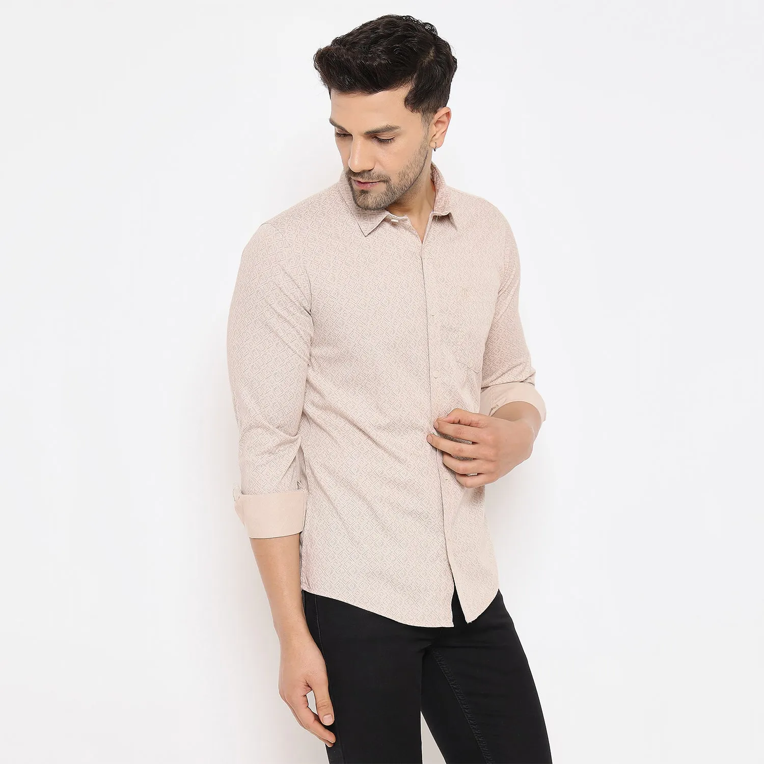 Duke Stardust Men Full Sleeve Self Design Cotton Shirt (SDO7PRC)