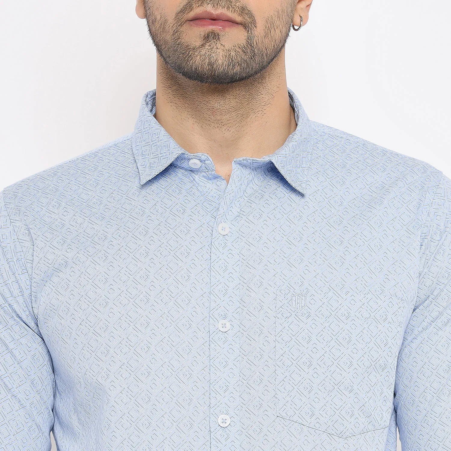 Duke Stardust Men Full Sleeve Self Design Cotton Shirt (SDO7PRC)