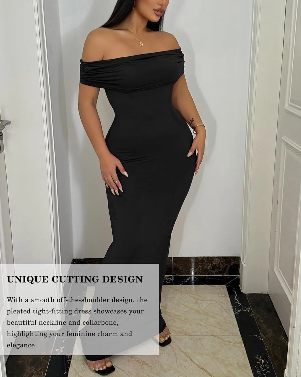 Elegant Prom Dress for Women, Formal Evening Gown, Ball Gown for Weddings & Special Events Bodycon Off Shoulder Maxi