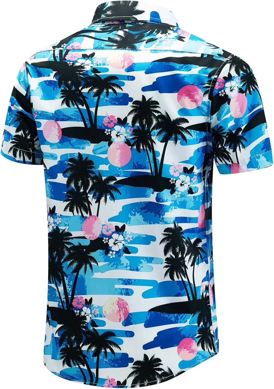 ENVMENST Hawaiian Shirt for Men Short Sleeve Beach Printed Summer Button Down Aloha Shirt(S-3XL)