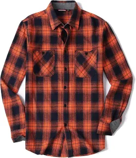 Flannel Shirt for Men Button Down Regular Fit Mens Flannel Shirt Long Sleeve Casual Plaid Flannel Shirt
