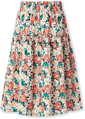 Floral Long Skirt for Girls Toddler & Kids & Teens II Girl's A-Line Maxi Skirts