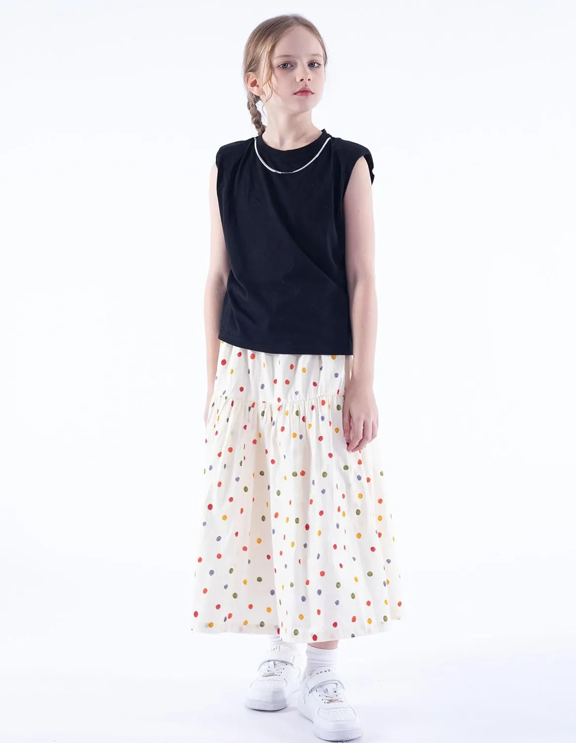 Floral Long Skirt for Girls Toddler & Kids & Teens II Girl's A-Line Maxi Skirts
