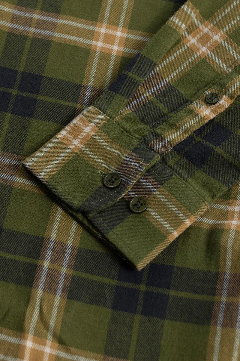Fogey Olive Checks Shirt