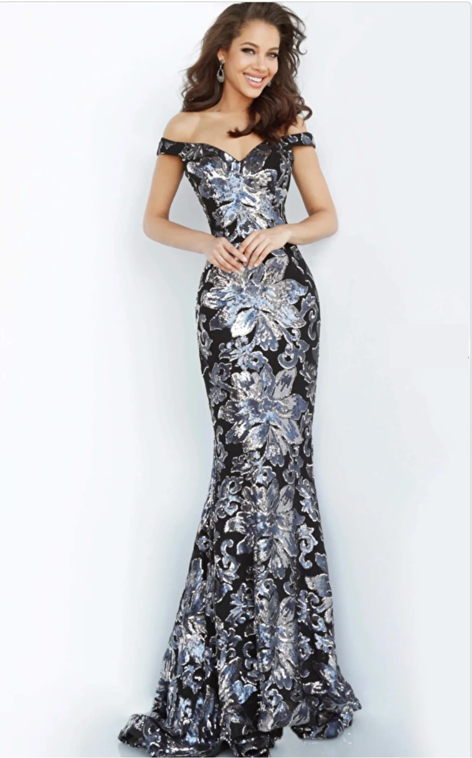 Jovani - 63516 - Off the Shoulder Sweetheart Neck Dress