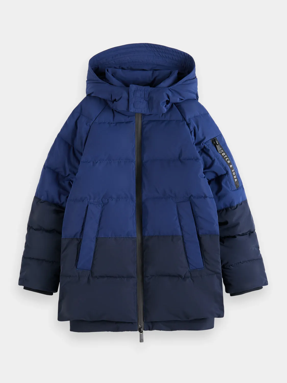 Kids - Mid-length water repellent padded jacket