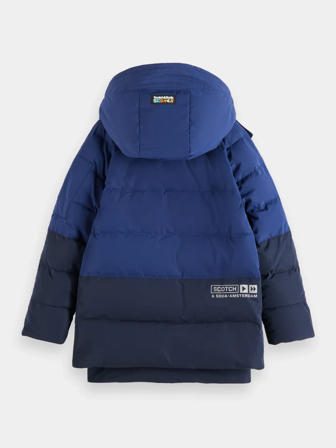 Kids - Mid-length water repellent padded jacket