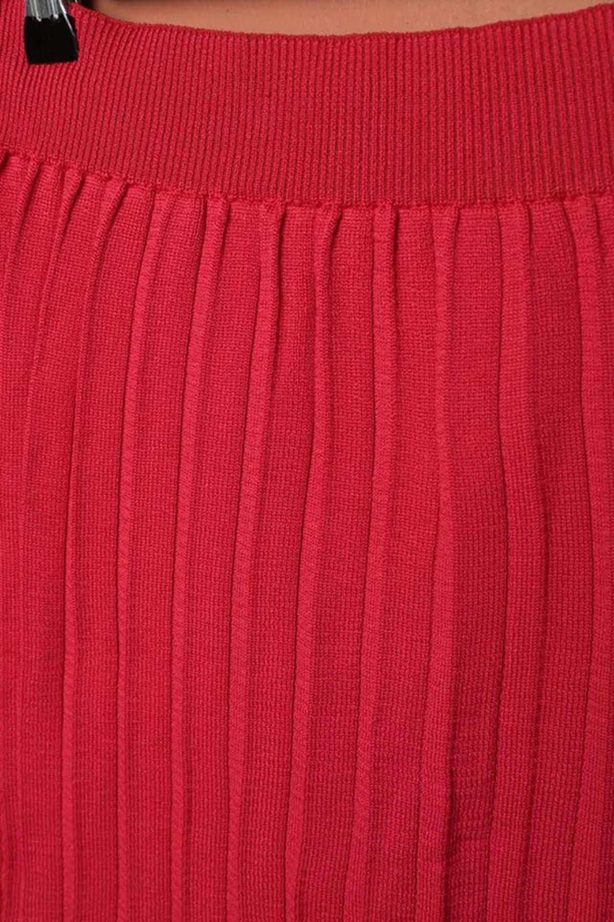 KKT Knitwear Women's Pleated Skirt-Red - Brescia