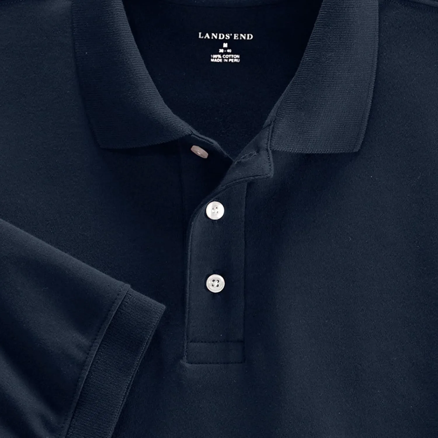 Lands' End School Uniform Kids Short Sleeve Interlock Polo Shirt