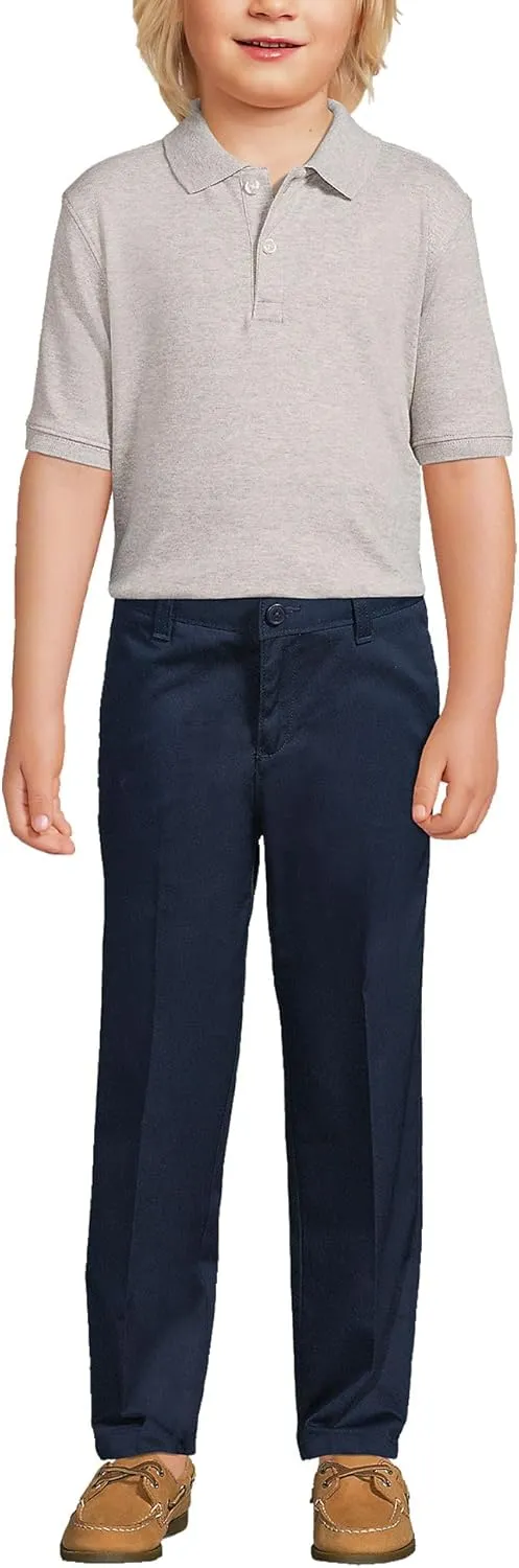 Lands' End School Uniform Kids Short Sleeve Interlock Polo Shirt