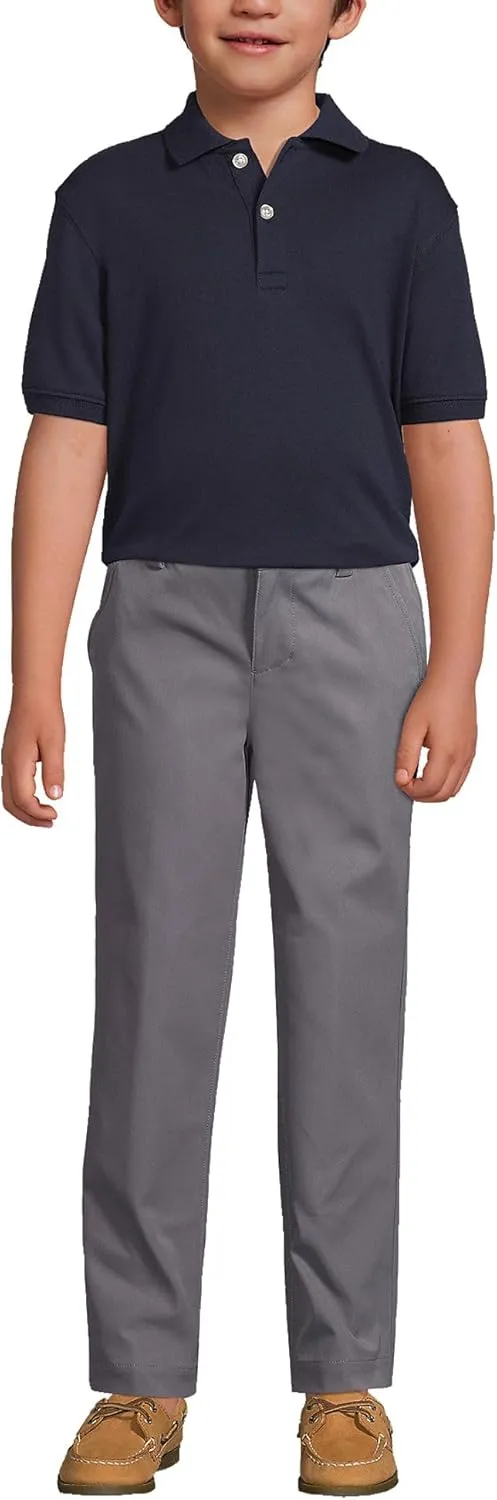 Lands' End School Uniform Kids Short Sleeve Interlock Polo Shirt