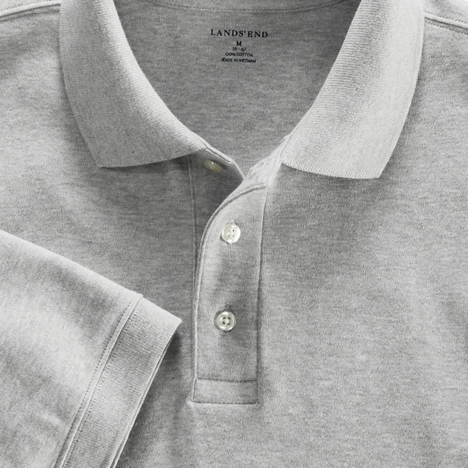 Lands' End School Uniform Kids Short Sleeve Interlock Polo Shirt