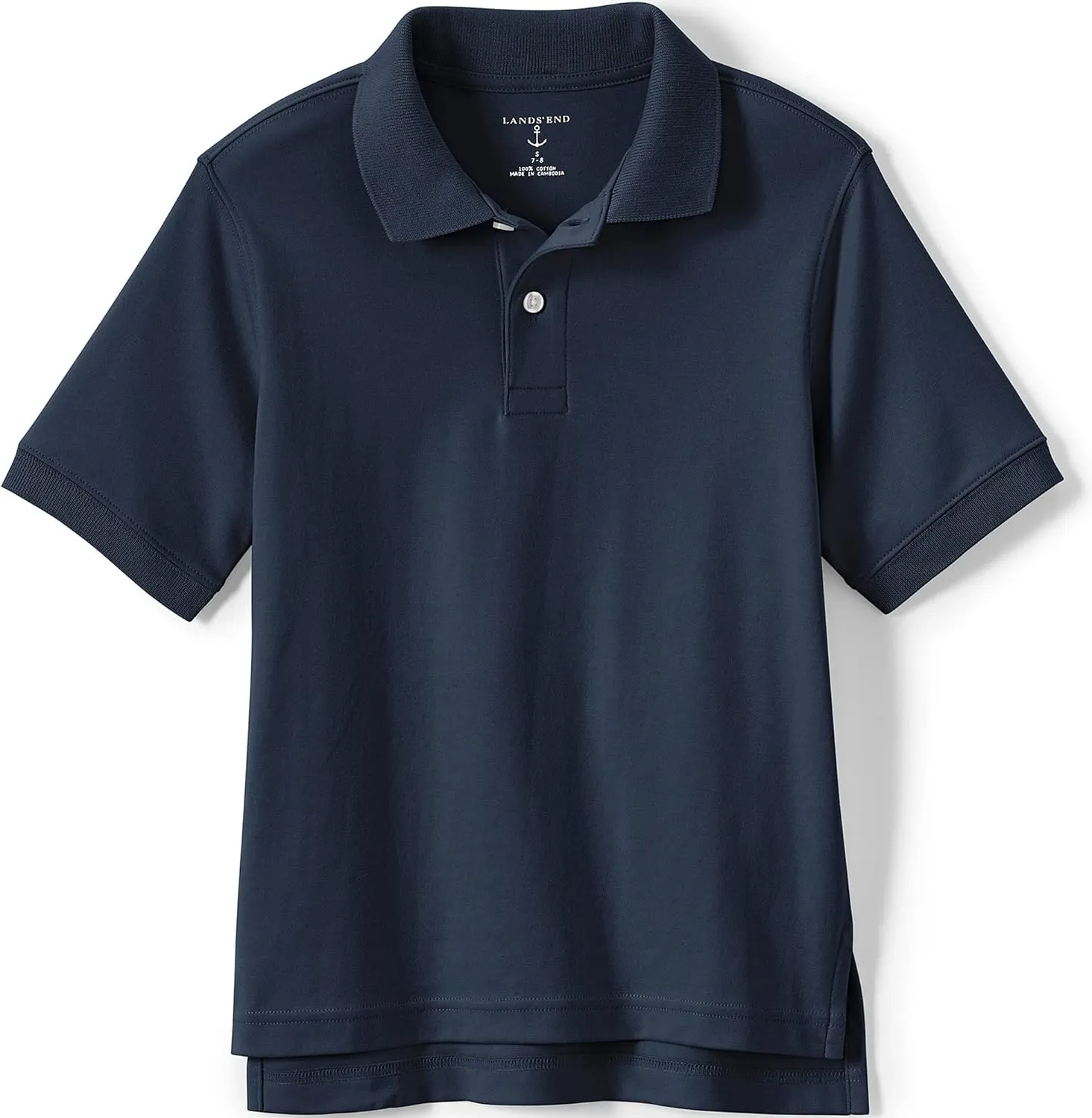 Lands' End School Uniform Kids Short Sleeve Interlock Polo Shirt