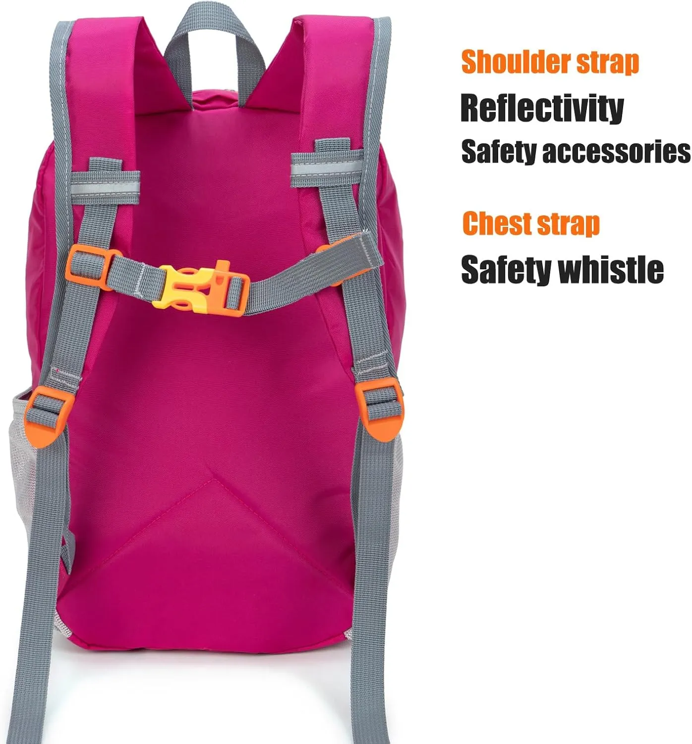 Little Kids Hiking Backpack for Boys or Girls, Small Daypack for Camping or Travel (Rose, Medium)