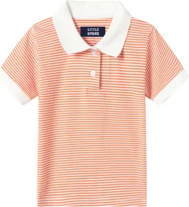 LittleSpring Boys Girls Polo Shirt School Uniform Short Sleeve Pique Polo T Shirt for Kids