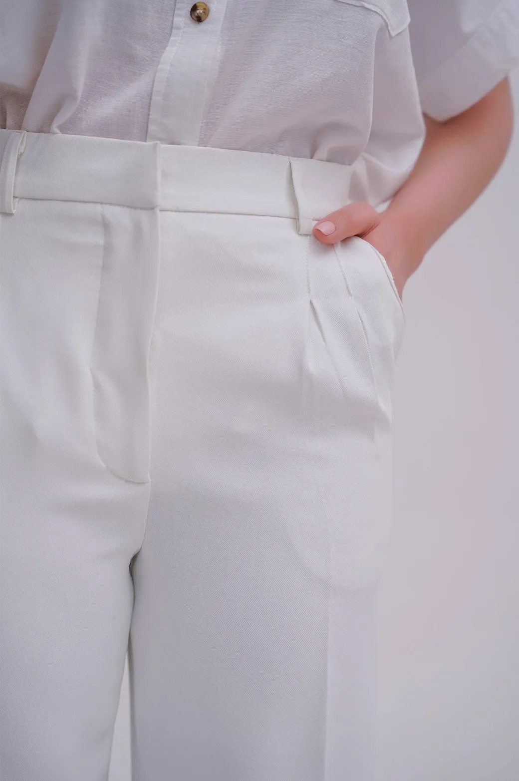 LONG FORMAL STRAIGHT TROUSERS