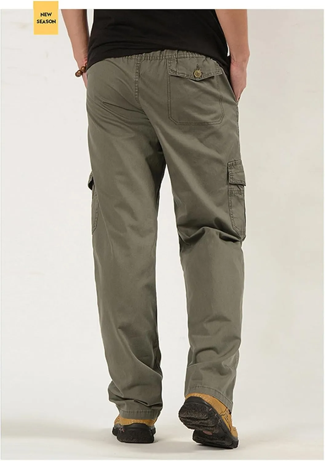 Men's Slim Cargo Pants - 2025 Mutil Pockets Joggers Tapered Hiking Work Trousers, M-6XL