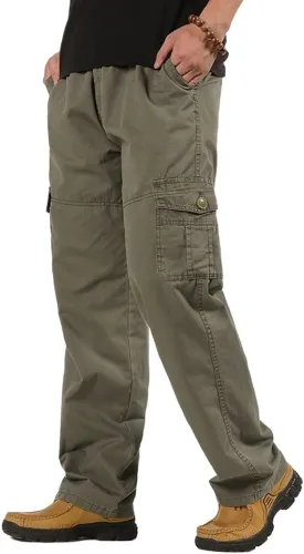 Men's Slim Cargo Pants - 2025 Mutil Pockets Joggers Tapered Hiking Work Trousers, M-6XL