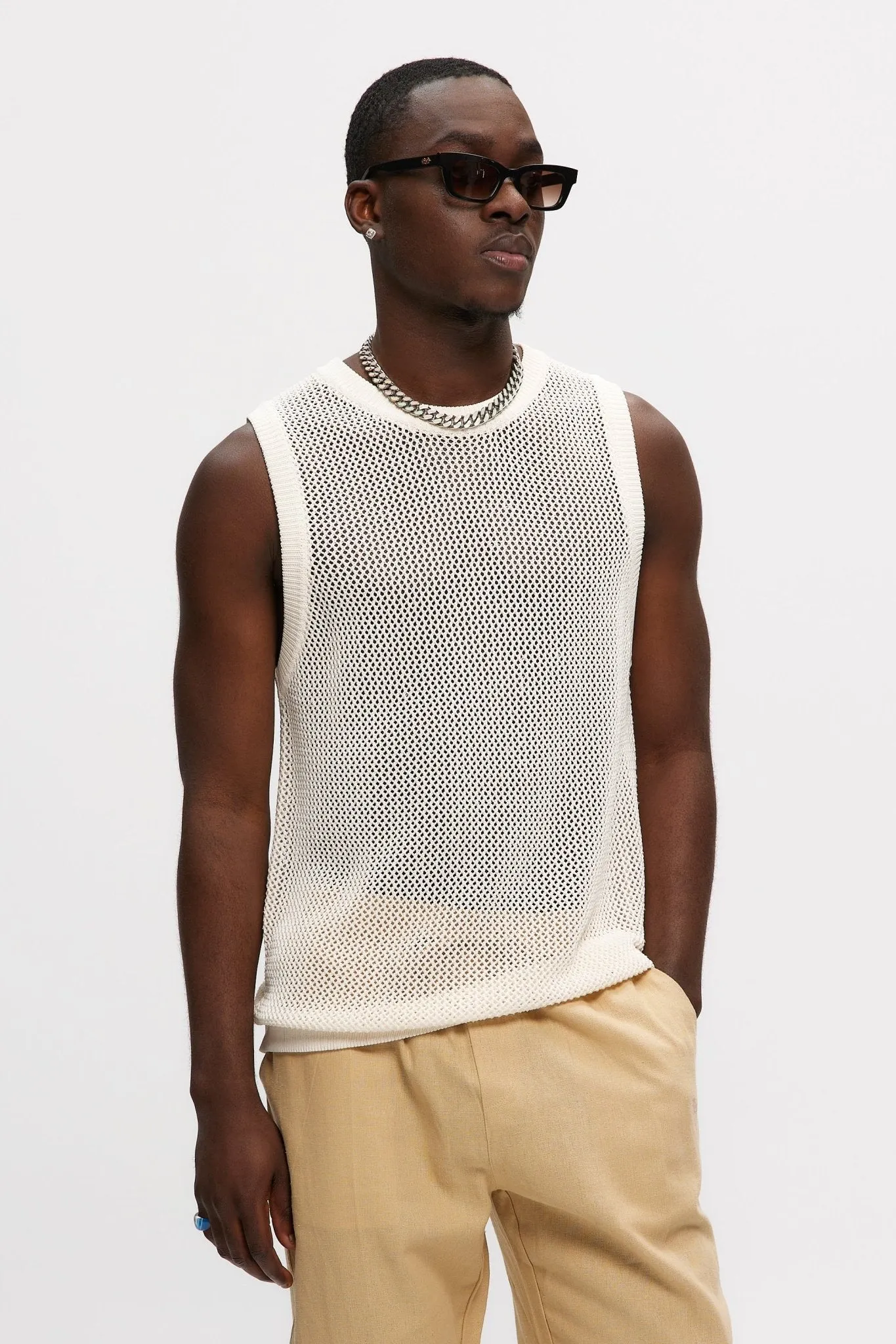 Mesh Knitted Vest