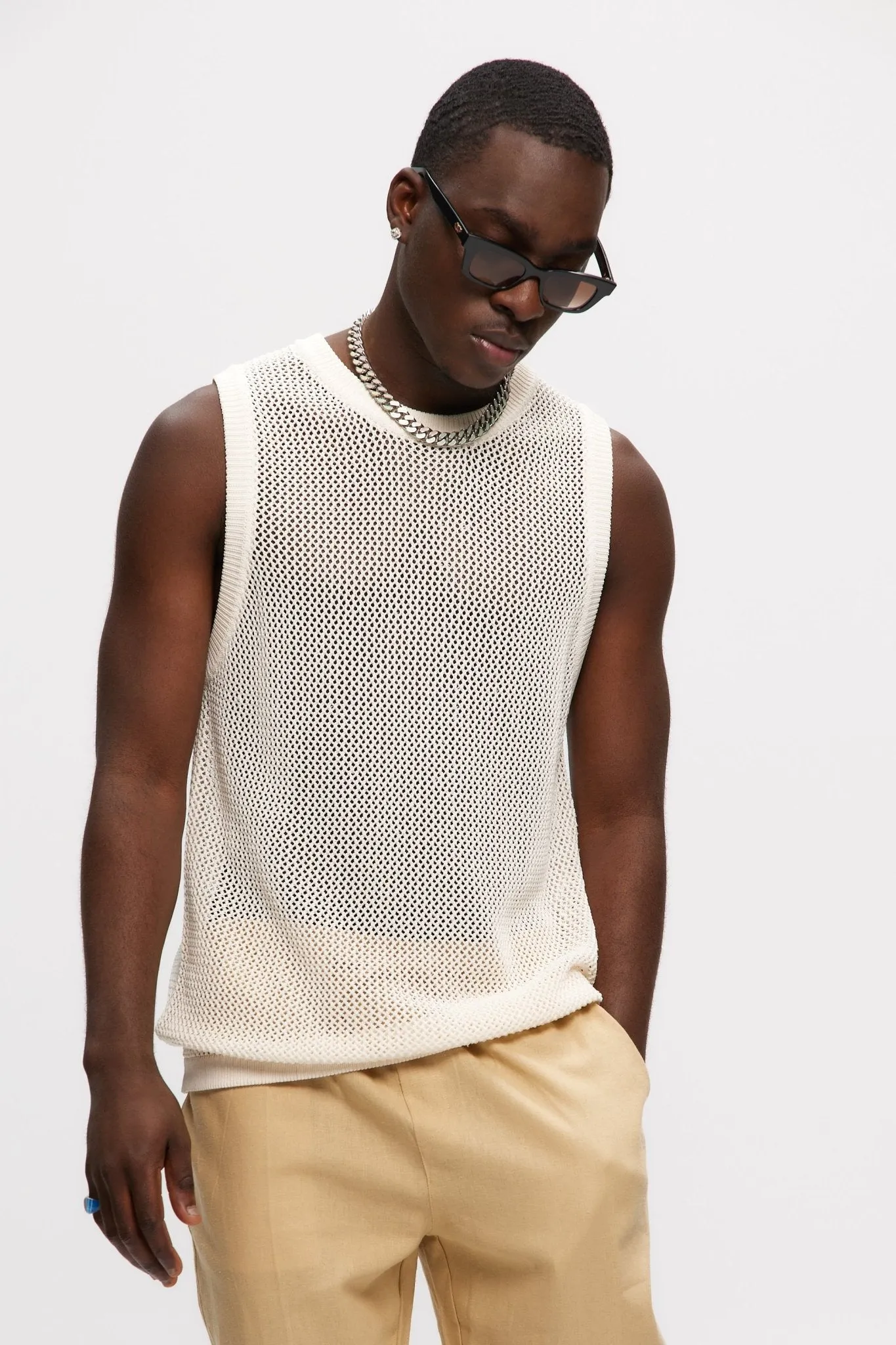 Mesh Knitted Vest