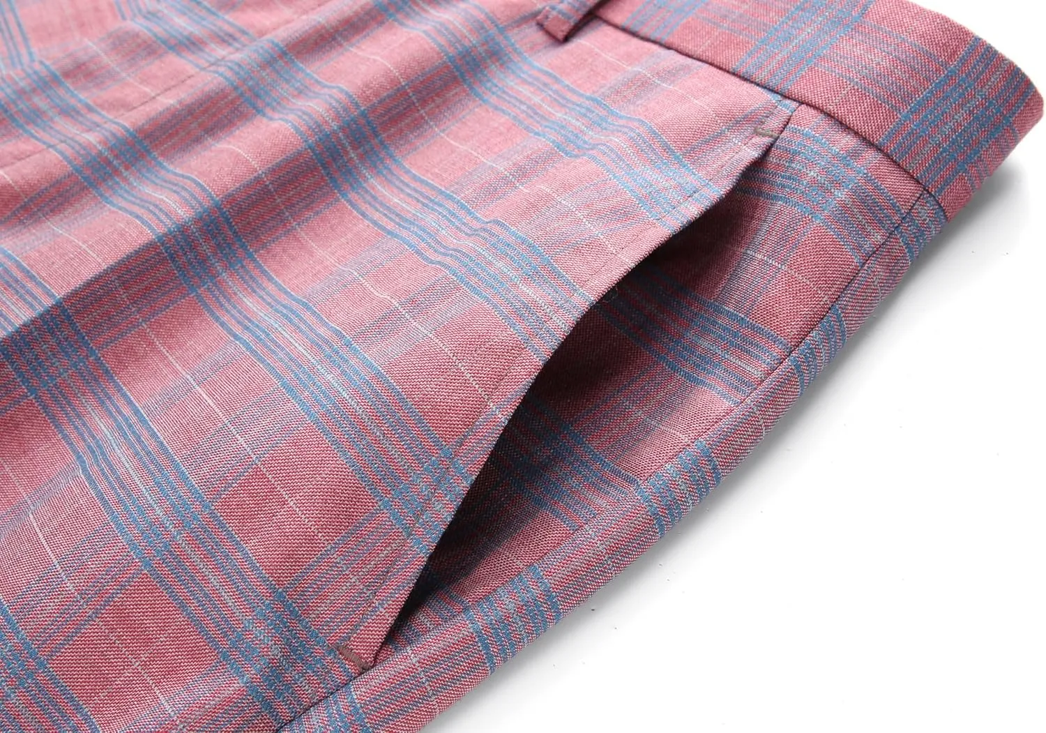 MOGU Men's Plaid Tuxedo Suit - Double Breasted 2-Piece Checkered Set with Suit Jacket and Pants for Prom and Wedding