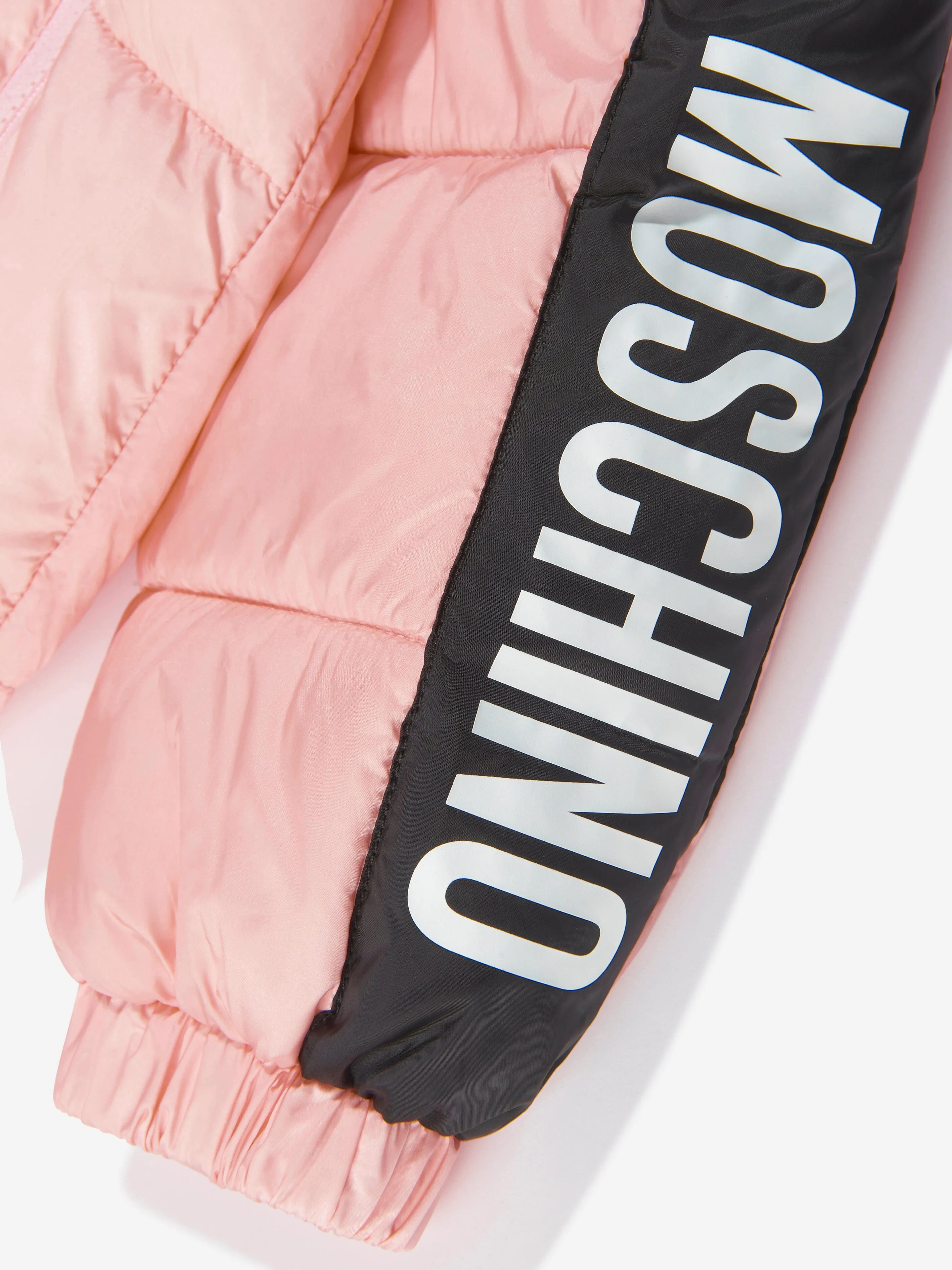 Moschino Girls Logo Trim Padded Jacket