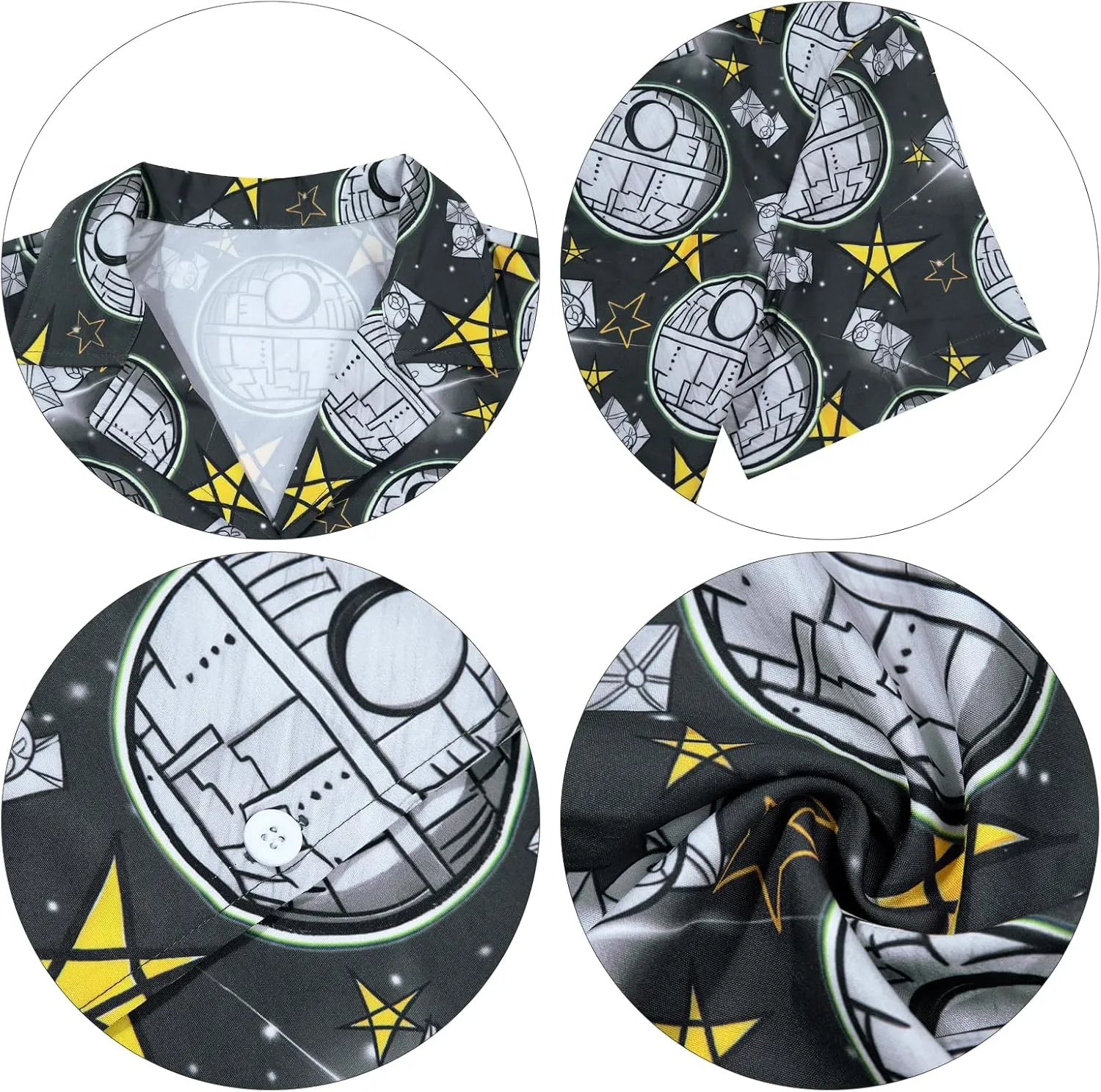 Movie Button Down Shirts Women: Spaceship Hawaii Blouse Oversized Summer Beach Tops Space Battle Movie Lover Gifts Tee