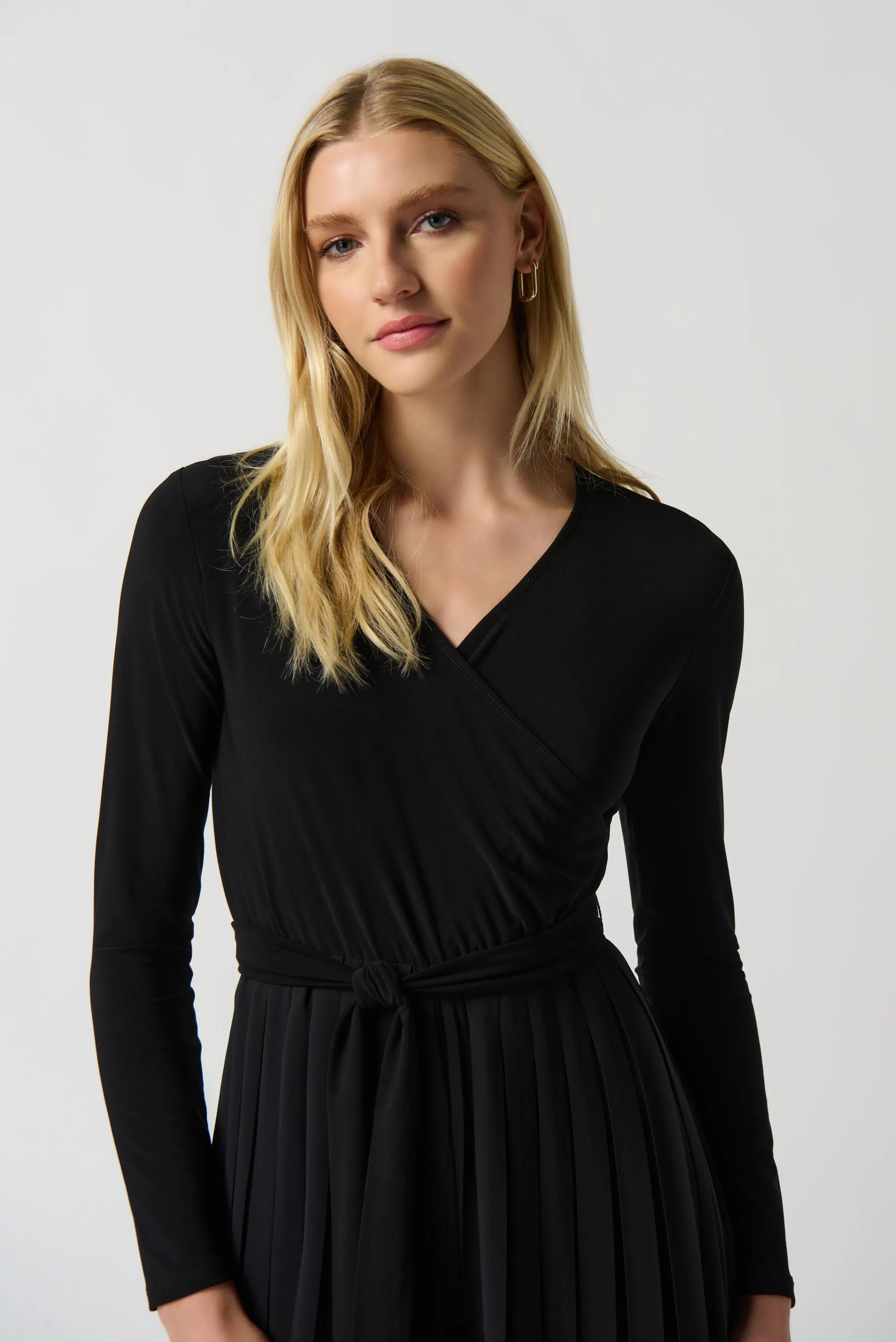 PLEATED CHIFFON WIDE LEG JUMPSUIT 234066