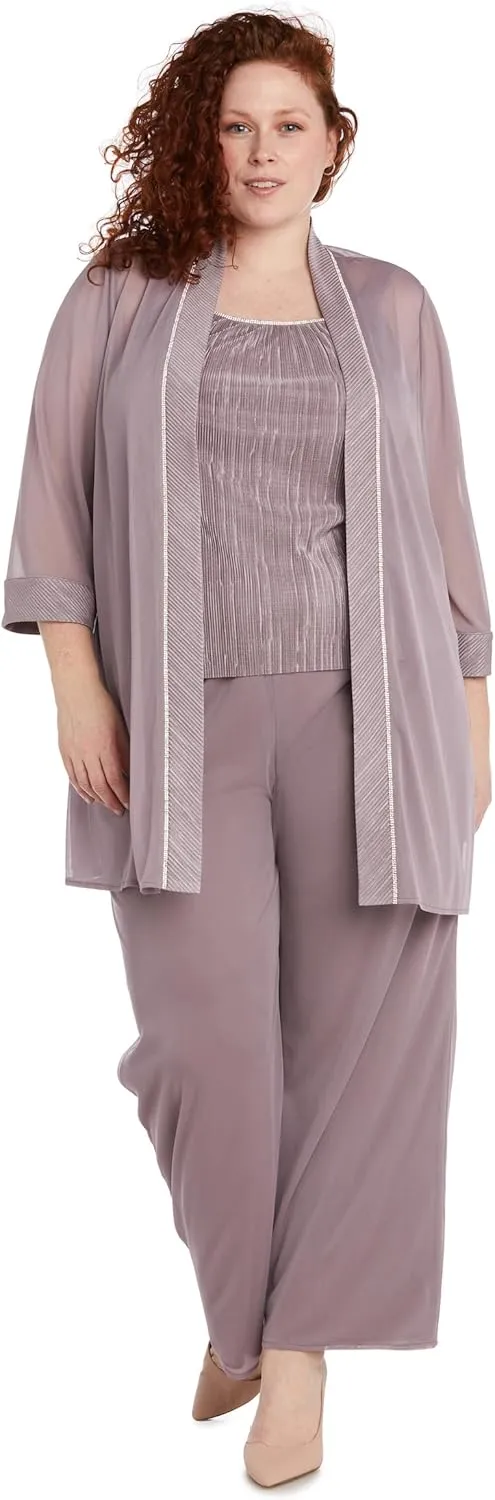 R&M Richards Womens 3PC Pleated Pant Outfit