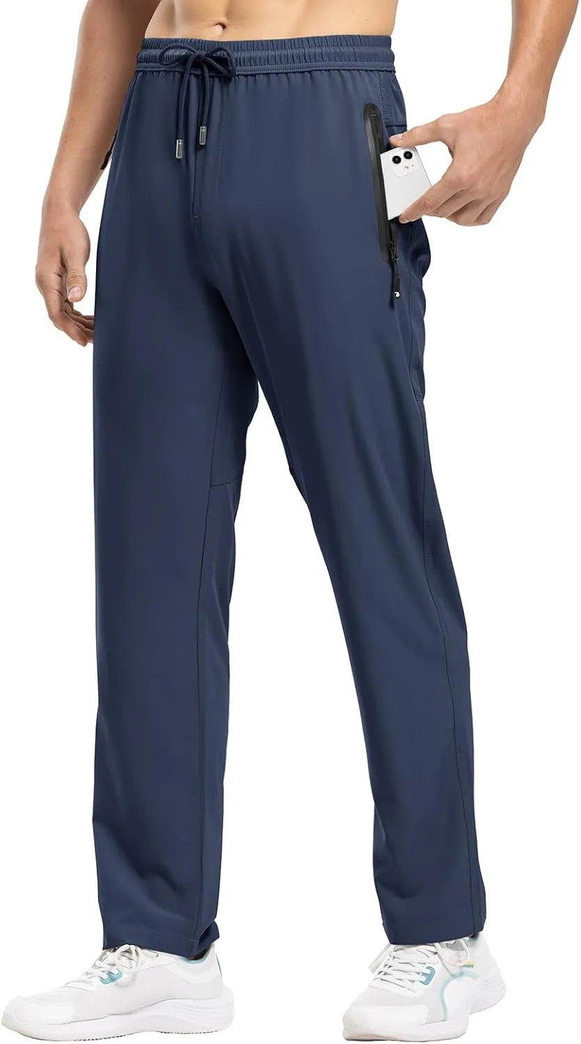 Rdruko Men's Casual Pants Lightweight Quick Dry Hiking Running Workout Outdoor Sports Sweat Pants
