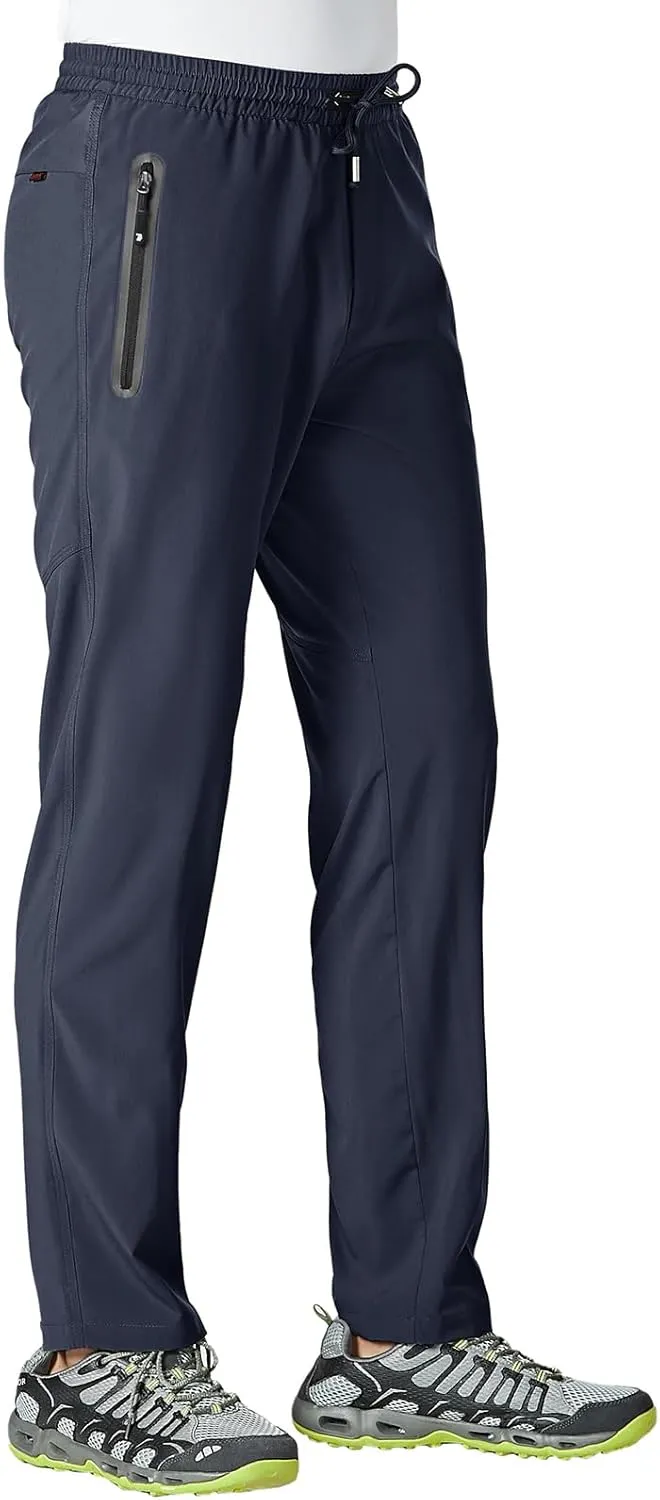 Rdruko Men's Casual Pants Lightweight Quick Dry Hiking Running Workout Outdoor Sports Sweat Pants