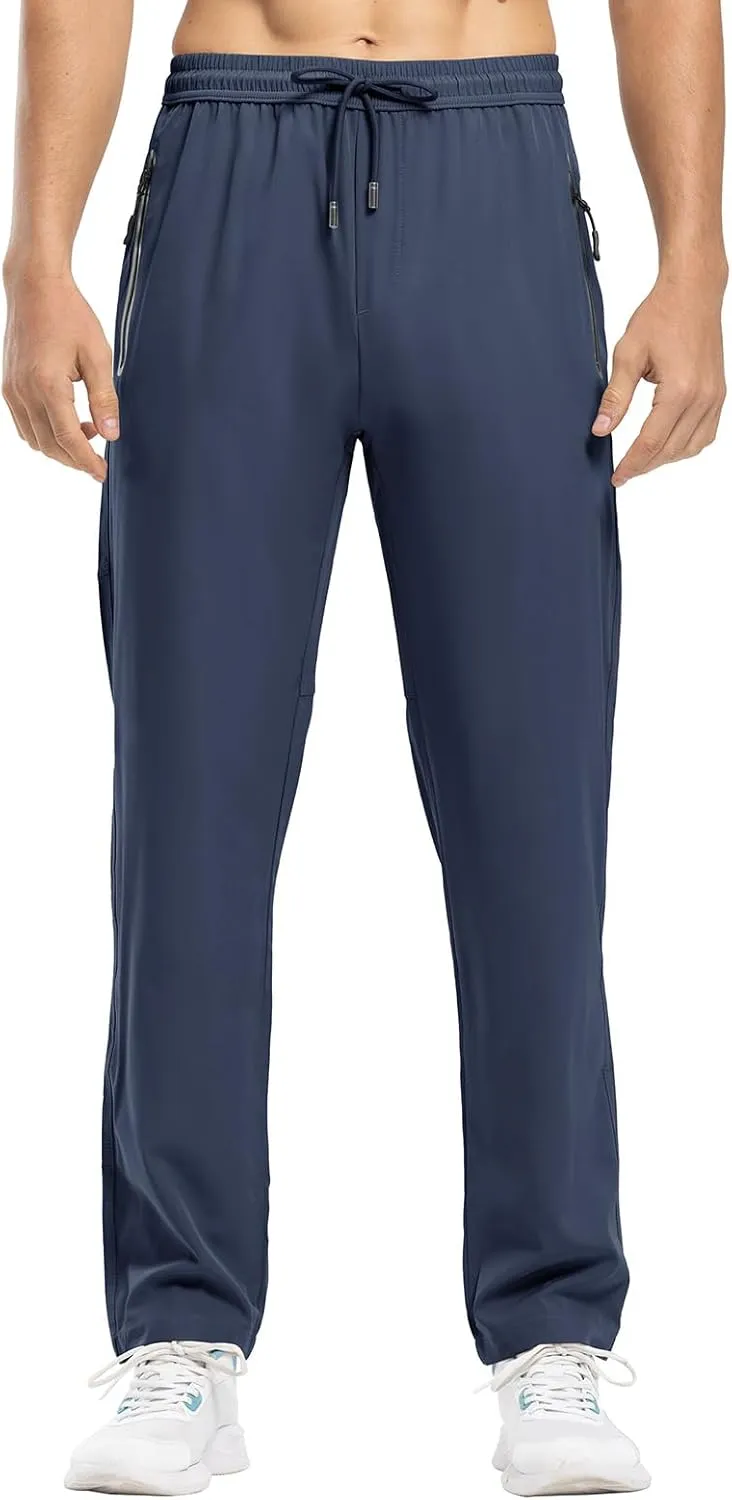 Rdruko Men's Casual Pants Lightweight Quick Dry Hiking Running Workout Outdoor Sports Sweat Pants